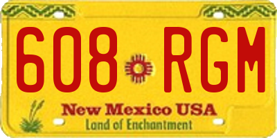 NM license plate 608RGM