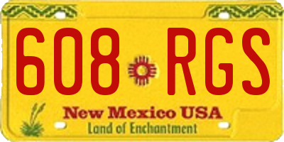 NM license plate 608RGS