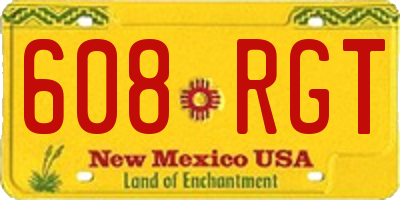 NM license plate 608RGT