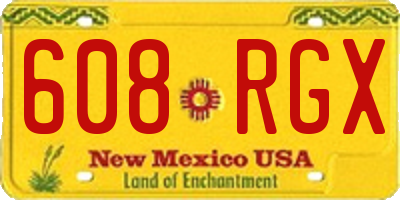 NM license plate 608RGX