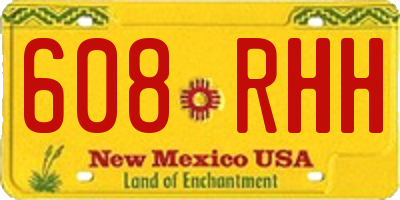 NM license plate 608RHH