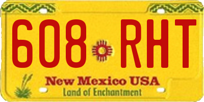 NM license plate 608RHT