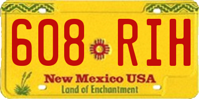 NM license plate 608RIH