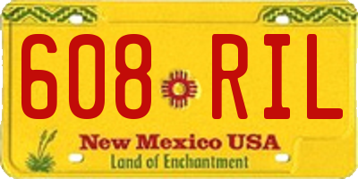 NM license plate 608RIL