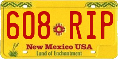 NM license plate 608RIP
