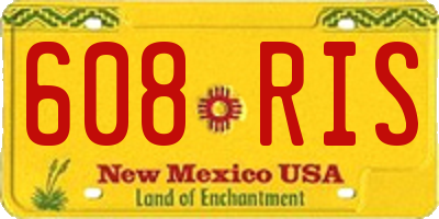 NM license plate 608RIS