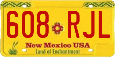 NM license plate 608RJL