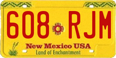 NM license plate 608RJM