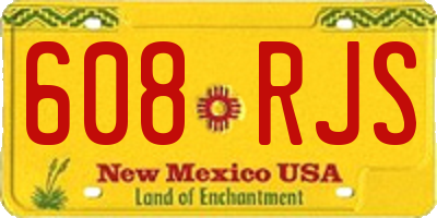 NM license plate 608RJS