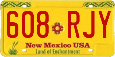 NM license plate 608RJY