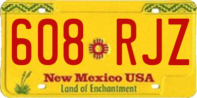 NM license plate 608RJZ