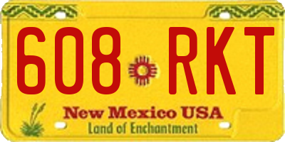NM license plate 608RKT