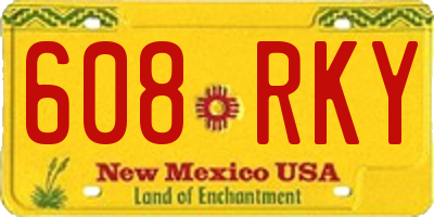 NM license plate 608RKY