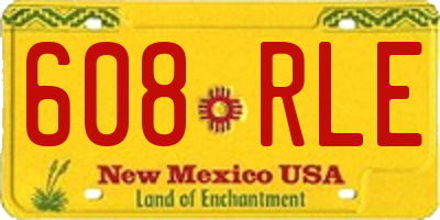 NM license plate 608RLE