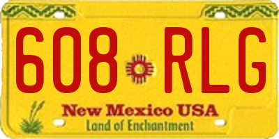 NM license plate 608RLG