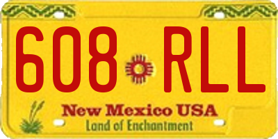 NM license plate 608RLL