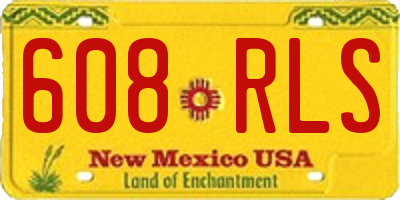 NM license plate 608RLS