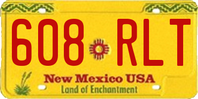 NM license plate 608RLT