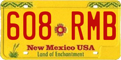 NM license plate 608RMB