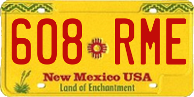 NM license plate 608RME