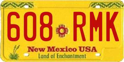 NM license plate 608RMK