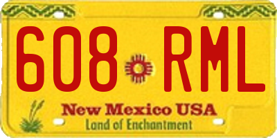NM license plate 608RML