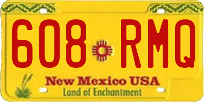 NM license plate 608RMQ