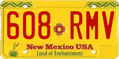 NM license plate 608RMV