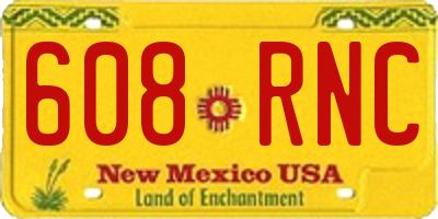 NM license plate 608RNC