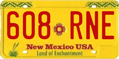 NM license plate 608RNE