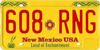 NM license plate 608RNG