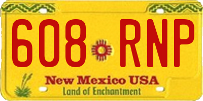 NM license plate 608RNP