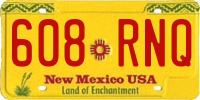 NM license plate 608RNQ