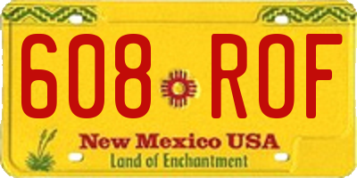 NM license plate 608ROF