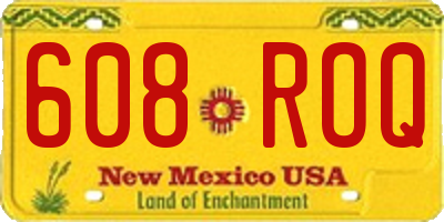 NM license plate 608ROQ