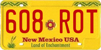 NM license plate 608ROT