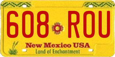 NM license plate 608ROU