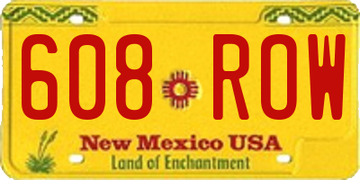 NM license plate 608ROW