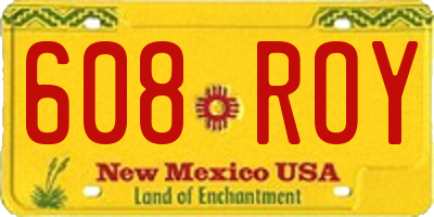 NM license plate 608ROY