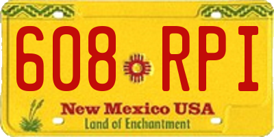 NM license plate 608RPI