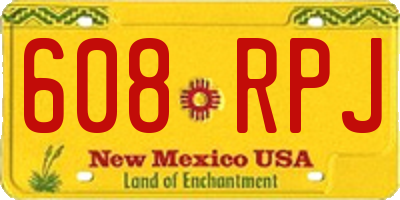 NM license plate 608RPJ