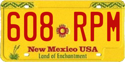 NM license plate 608RPM
