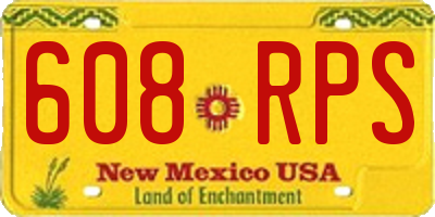 NM license plate 608RPS
