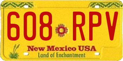 NM license plate 608RPV