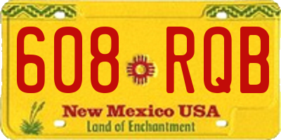 NM license plate 608RQB