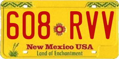 NM license plate 608RVV