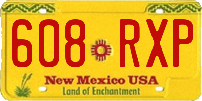 NM license plate 608RXP