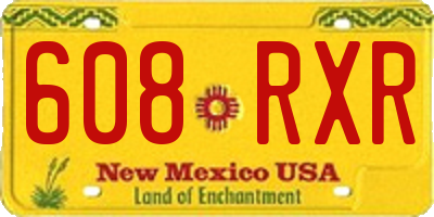 NM license plate 608RXR