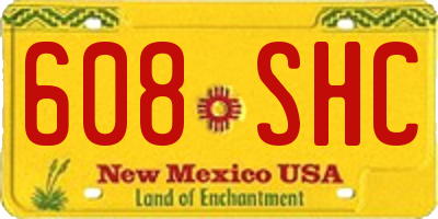NM license plate 608SHC