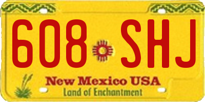 NM license plate 608SHJ